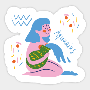 Zodiac sign - Aquarius Sticker